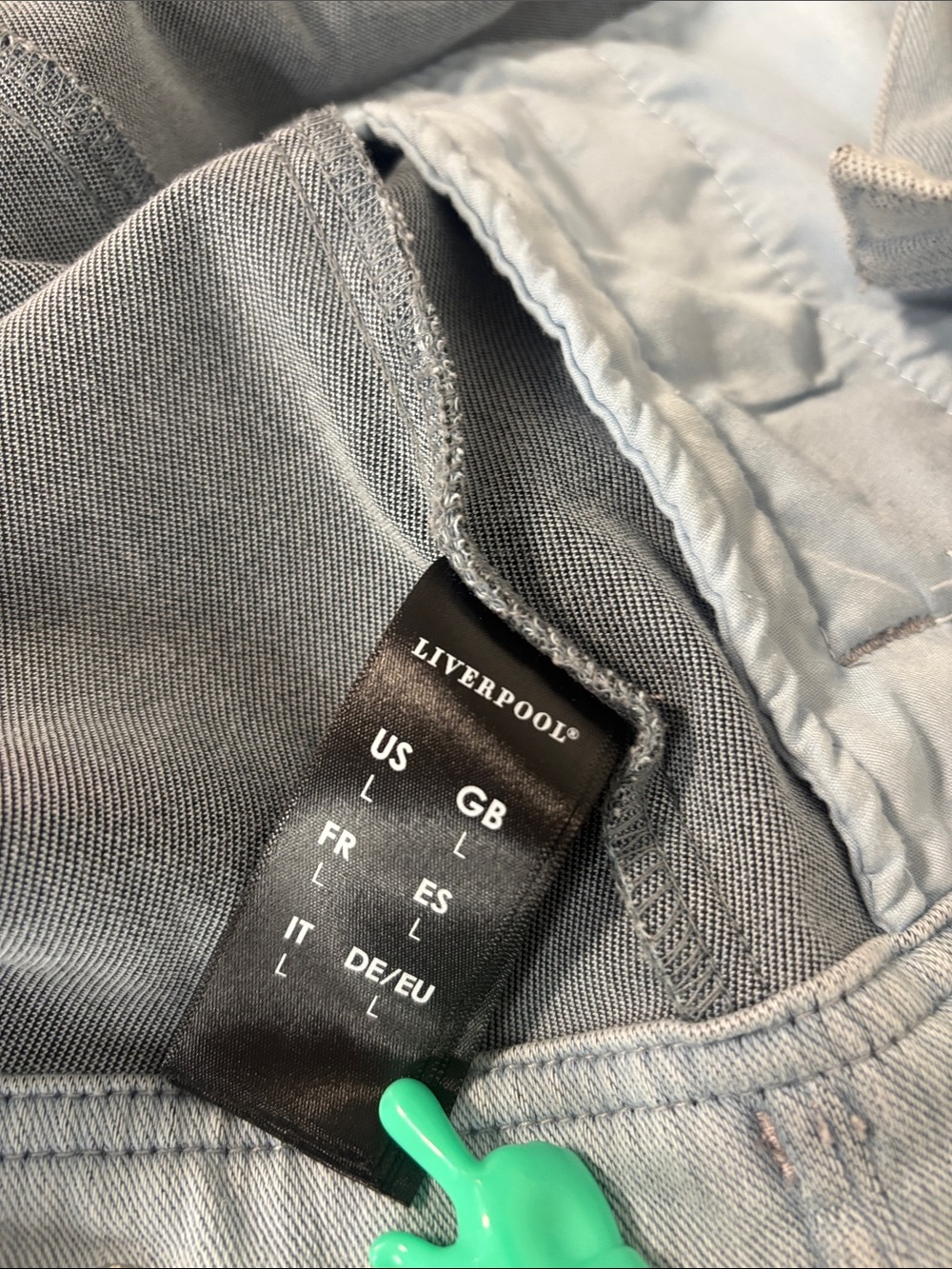 Liverpool Pale Blue Denim Jean Jacket Size Large - Picture 10 of 10